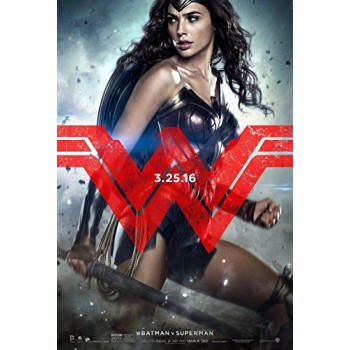 BATMAN V SUPERMAN DAWN OF JUSTICE Original Movie Poster 27x40 - DS - VERSION E - WONDER WOMAN - GAL GADOT