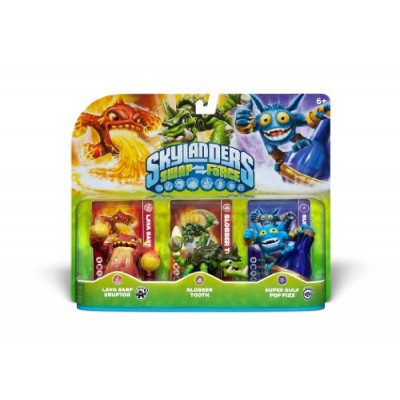 Skylanders SWAP Force Triple Character Pack: Lava Barf Eruptor, Slobber Tooth, Super Gulp Pop Fizz