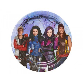 American Greetings Descendants 7" Round Plate Party Supplies (8 Count)