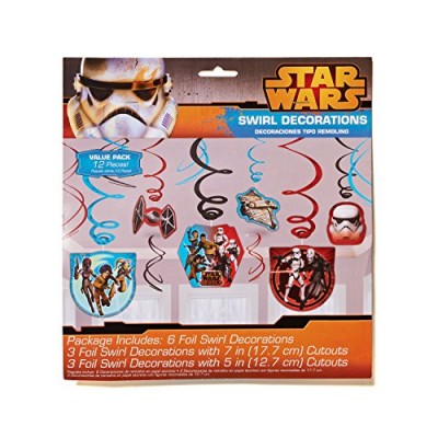 American Greetings Star Wars Rebels Hanging Party Decorations, Party Supplies