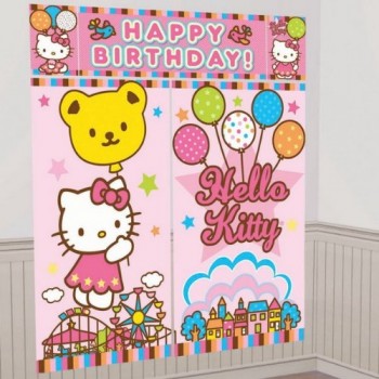 5-Piece Hello Kitty Balloon Dreams Scene Setter Set, Multicolored