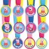 Amscan Peppa Pig Birthday Party Award Medals Favor (12 Piece), Multicolor, 13"