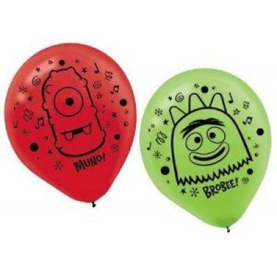 Amscan Yo Gabba Gabba 12" Latex Balloons 6 Count.