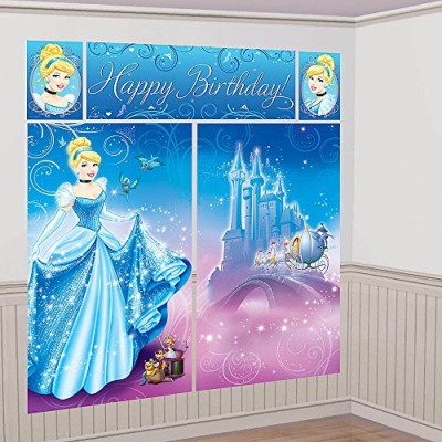 Cinderella Scene Setter Wall Decorating Kit Princess Disney Birthday Party