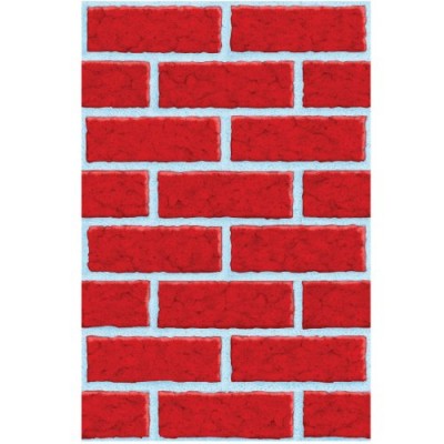 Deck the Walls Red Brick Room Roll