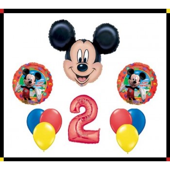 Disney Mickey Mouse Clubhouse "2" Happy Birthday Balloon Set Party Decoration