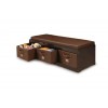 Badger Basket Kid's Storage Bench with Cushion and Three Bins, Espresso