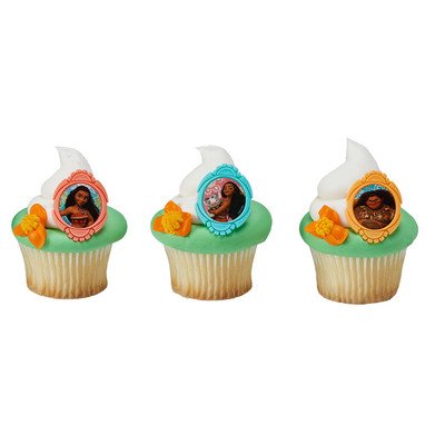 Moana Voyagers Cupcake Rings - 24 pc