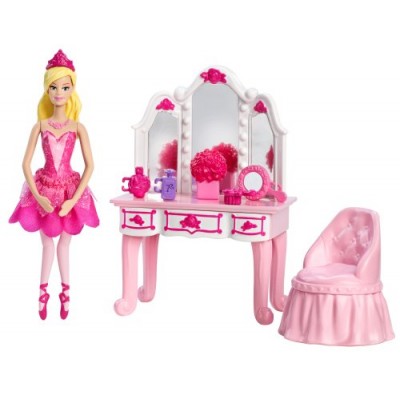 Barbie Pink Shoes Pink Vanity Furniture Set