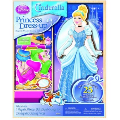 Bendon Disney Cinderella Wooden Magnetic Playset, 25-Piece