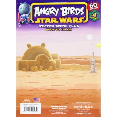 Bendon Publishing Angry Birds/Star Wars Sticker Scene Coloring Book