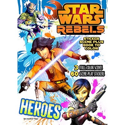 Bendon Publishing Star Wars Rebels Sticker Scene Plus Book to Color