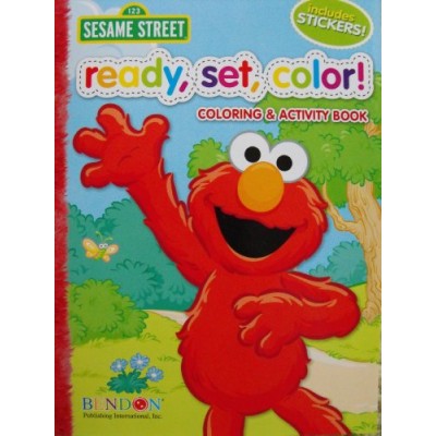 Sesame Street Ready, Set, Color! Coloring and Activity Book with 30 Stickers 144 Pages
