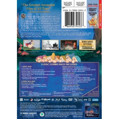 Snow White and the Seven Dwarfs (Three-Disc Blu-ray/DVD Combo + BD Live w/DVD packaging)