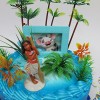 MOANA Tropical Themed Moana Birthday Cake Topper Set Featuring Moana Figure and Decorative Accessories