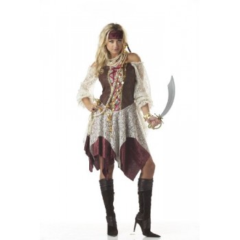 California Costumes Women's South Seas Siren Costume,Brown/Cream,Medium