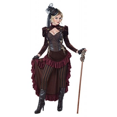 California Costumes Women's Victorian Steampunk, Brown, Medium