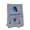 Coraline Hat, Glove, Scarf Set- Grey/blue Key