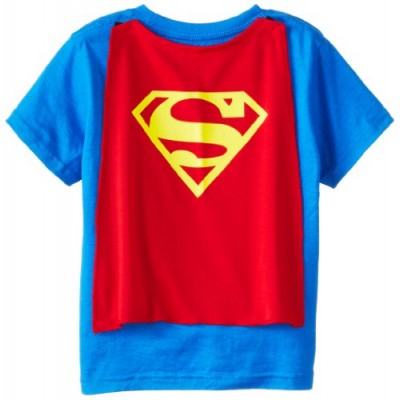 DC Comics Toddler costume Superman Logo Caped Tee, Blue, 2T