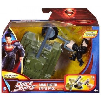 Superman MAN of Steel Quick Shots Launch & Attack Battle Pack Tank Buster General Zod