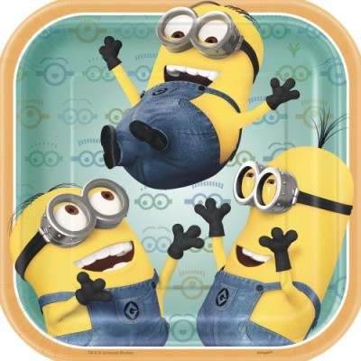 Square Despicable Me Dessert Plates, 8ct