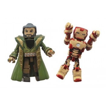 Diamond Select Toys Series 49 Marvel Minimates Iron Man 3: Iron Man Mark 47 and The Mandarin Action Figure