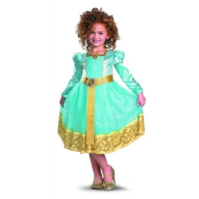 Brave Merida Deluxe Costume, Auqa/Gold, Small