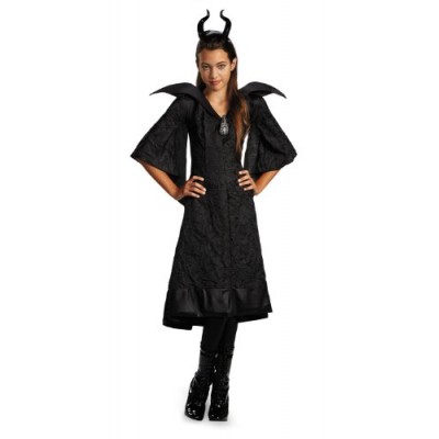 Disguise Disney Maleficent Movie Christening Black Gown Girls Classic Costume, Medium/7-8