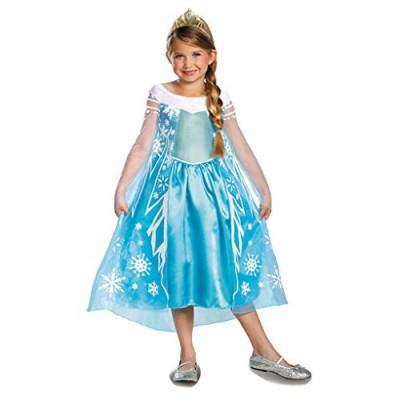 Disguise Disney's Frozen Elsa Deluxe Girl's Costume, 7-8