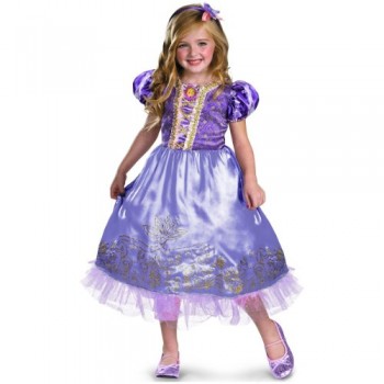 Disguise Disney's Tangled Rapunzel Sparkle Deluxe Girls Costume, 4-6X