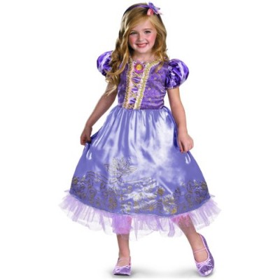 Disguise Disney's Tangled Rapunzel Sparkle Deluxe Girls Costume, 4-6X