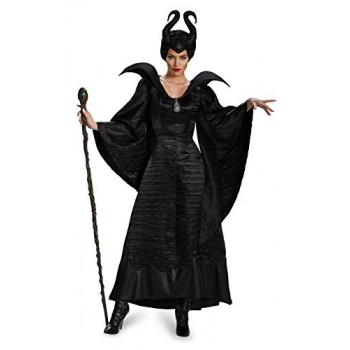 Disguise Women's Disney Maleficent Christening Gown Deluxe Costume, Black, 4-6