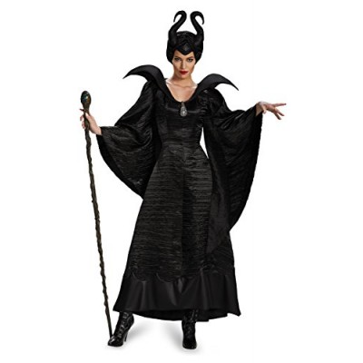 Disguise Women's Disney Maleficent Christening Gown Deluxe Costume, Black, 4-6