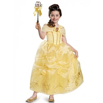 Disguise Belle Prestige Disney Princess Beauty & The Beast Costume, Small/4-6X