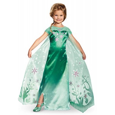 Disguise Elsa Frozen Fever Deluxe Costume, One Color, Large (10-12)