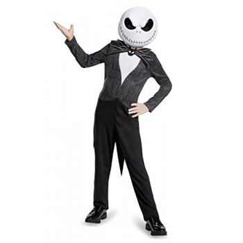 Disguise Jack Skellington Child Classic Nightmare Before Christmas Disney Costume, Large/10-12