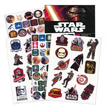 Star Wars Stickers & Tattoos Party Favor Pack (110 Stickers & 26 Temporary Tattoos)
