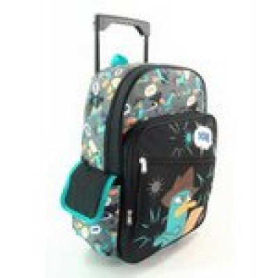 16" Phineas and Ferb Arms Crossed Rolling Backpack-tote-bag-school