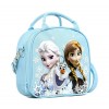Disney Frozen Lunch Box Carry Bag with Shoulder Strap and Water Bottle (SNOW BLUE)