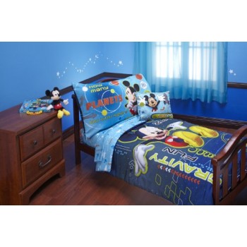 Disney Mickey Mouse Space Adventures 4 Piece Toddler Set, Blue