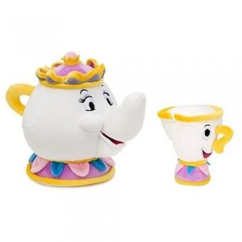 Disney Mrs. Potts 9 and Chip 5 Lg. Plush Set Beauty and the Beast