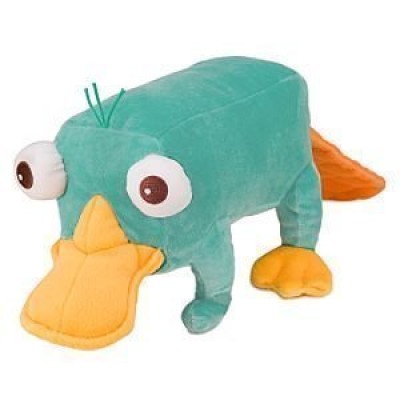 Disney Phineas and Ferb - Plush Mini Bean Bag Toy - 10" PERRY