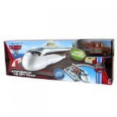 Disney / Pixar CARS 2 Movie Maters Secret Mission Vehicle Playset Stephenson The Spy Train Includes 155 Scale Mater Vehicle