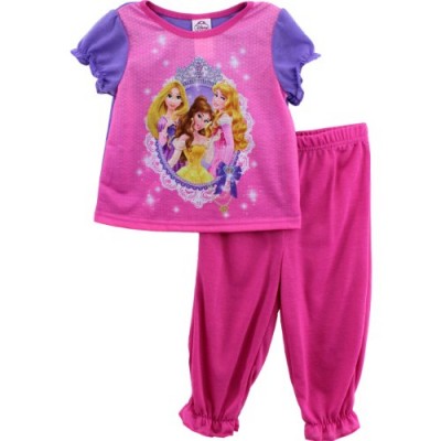 Disney Princess Pink Poly Pajamas (2T)