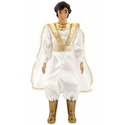 Disney Princess PRINCE ALADDIN Poseable Doll 12'' (White Satin Outfit)