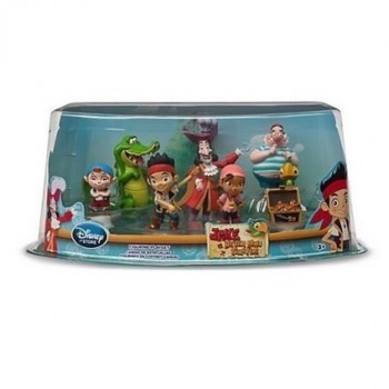 Disney Store Disney Jr. Jake and the Never Land/Neverland Pirates 7 Piece Action Figure Figurine Gift Play Set