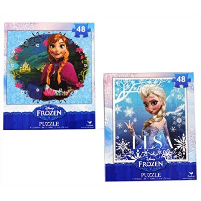 Frozen Princesses Anna and Elsa 48 Piece Puzzles (Set of 2 Puzzles)