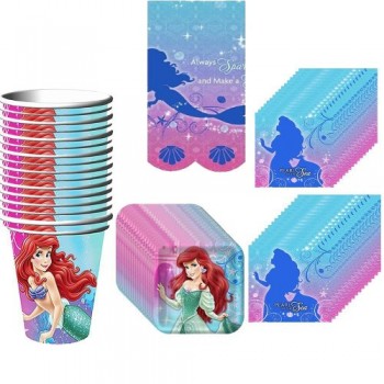 Little Mermaid Party Pack Supplies for 16 Guests