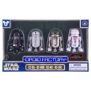 Star Wars The Force Awakens Rogue One Droid Factory Figures 4-Pack (C2-B5, R2-BHD, R3-M2 & R5-SK1) Disney Parks Authentic Original Exclusive