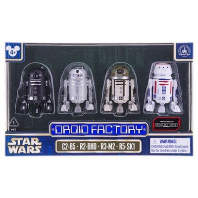 Star Wars The Force Awakens Rogue One Droid Factory Figures 4-Pack (C2-B5, R2-BHD, R3-M2 & R5-SK1) Disney Parks Authentic Original Exclusive